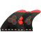 CHANNEL ISLANDS TECH 2 SET PINNE THRUSTER SINGLE TAB FUTURES SMALL RED