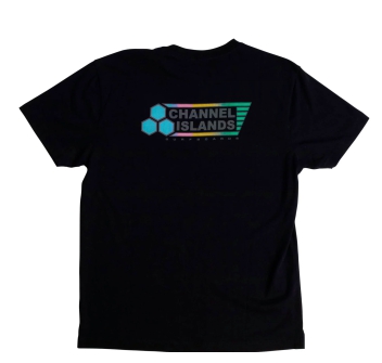 CHANNEL ISLAND T-SHIRT FADE FLAG BLACK