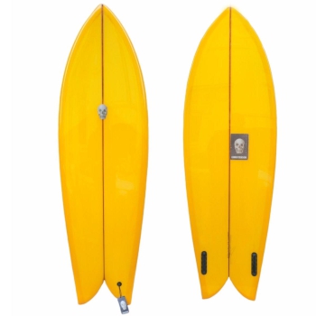 CHRIS CHRISTENSON 5'8'' FISH TWIN FIN GIALLO