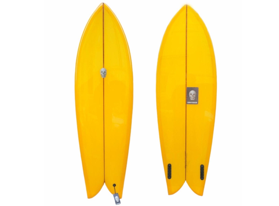 CHRIS CHRISTENSON 5'8'' FISH TWIN FIN GIALLO