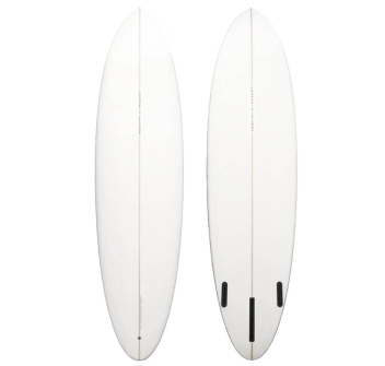 CI MID 6'8'' CHANNEL ISLANDS MID LENGTH WHITE FUTURES FINS