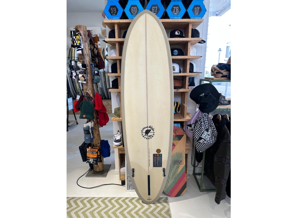 CRITICAL SLIDE 7'0" HERMIT PU MID LENGHT FCSII 2+ 1 FIN STRAW