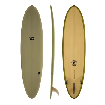 CRITICAL SLIDE 7'0" HERMIT PU MID LENGHT FCSII 2+ 1 FIN STRAW