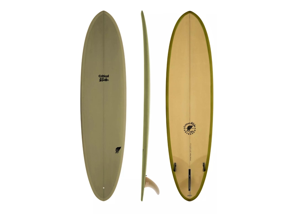 CRITICAL SLIDE 7'0" HERMIT PU MID LENGHT FCSII 2+ 1 FIN STRAW