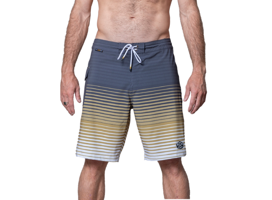 DARK SEAS DEEP WATER BOARDSHORT 20" BLACK TOBACCO