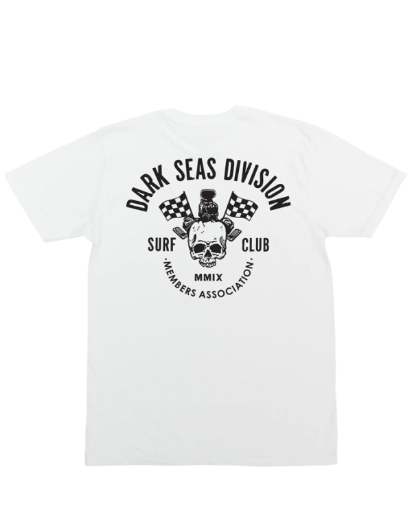 DARK SEAS STATION STOCK TEE WHITE