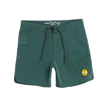 DARK SEAS STRETCH HITCH BOARDSHORT 16.5" GREEN