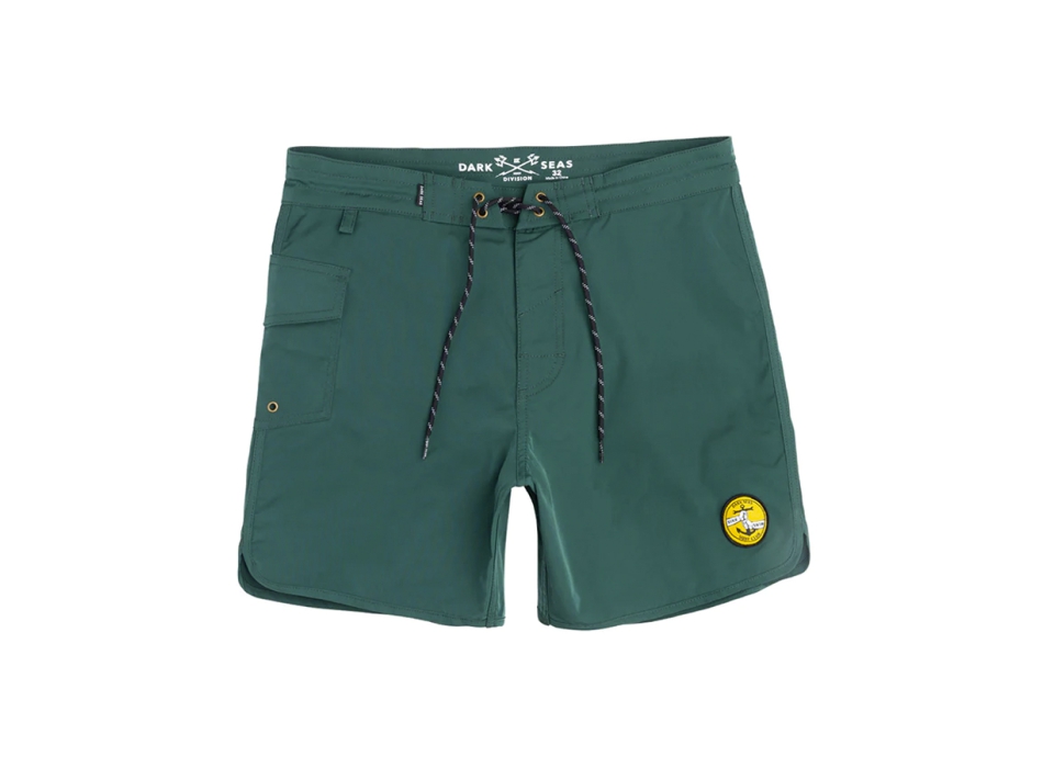 DARK SEAS STRETCH HITCH BOARDSHORT 16.5" GREEN