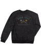 DARK SEAS TRAVERSE RAGLAN CREW FLEECE HEATHER BLACK