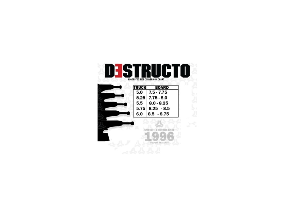 DESTRUCTO TRUCK D1 RAW MID 5.50 ATTACCHI SKATE