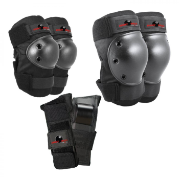 EIGHT BALL PAD SET PROTEZIONI SKATE ADULTO 3PZ BLACK