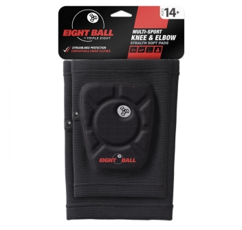 EIGHT BALL PAD SET PROTEZIONI STEALTH KNEE & ELBOW SKATE ADULTO BLACK
