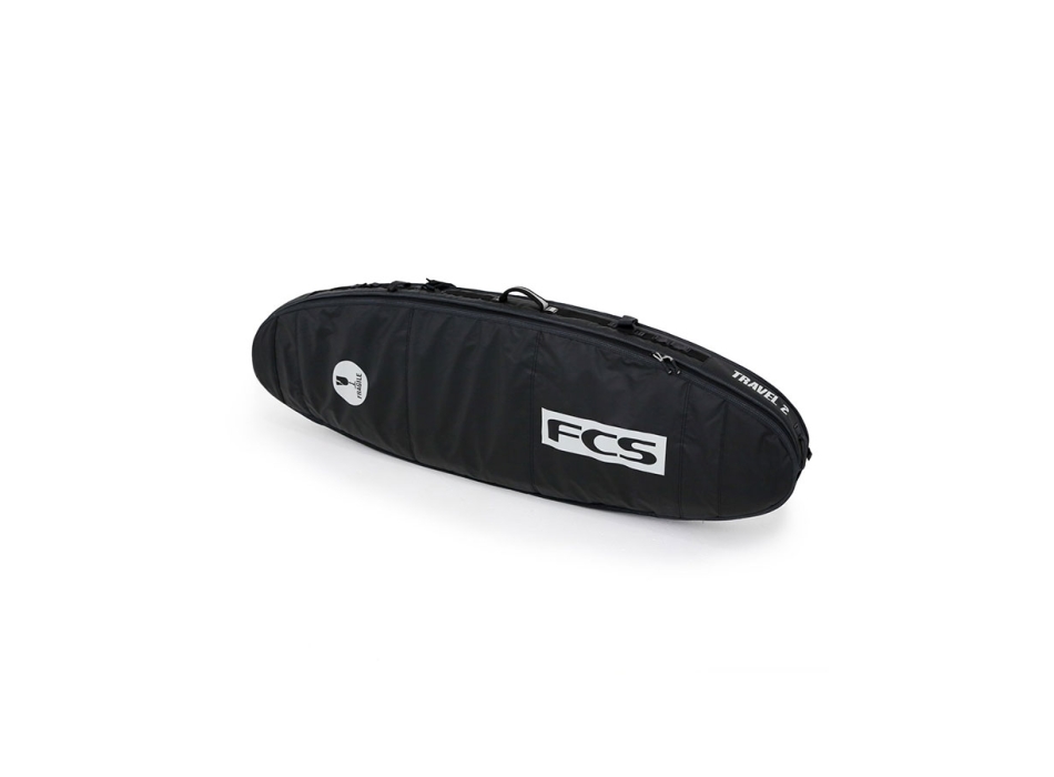 FCS 7'6" TRAVEL 2 FUNBOARD SACCA DOPPIA DA VIAGGIO BLACK/GREY