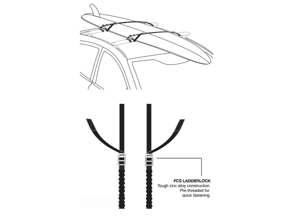 FCS CINGHIE PREMIUM BUNGY TIE DOWNS