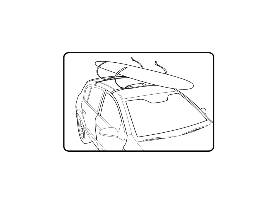 FCS D-RING PORTA SURF DA VIAGGIO SINGOLO  