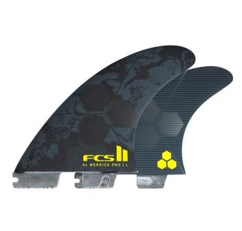 FCS II AL MERRICK PG  PRO TRI FIN SET BLACK ACID