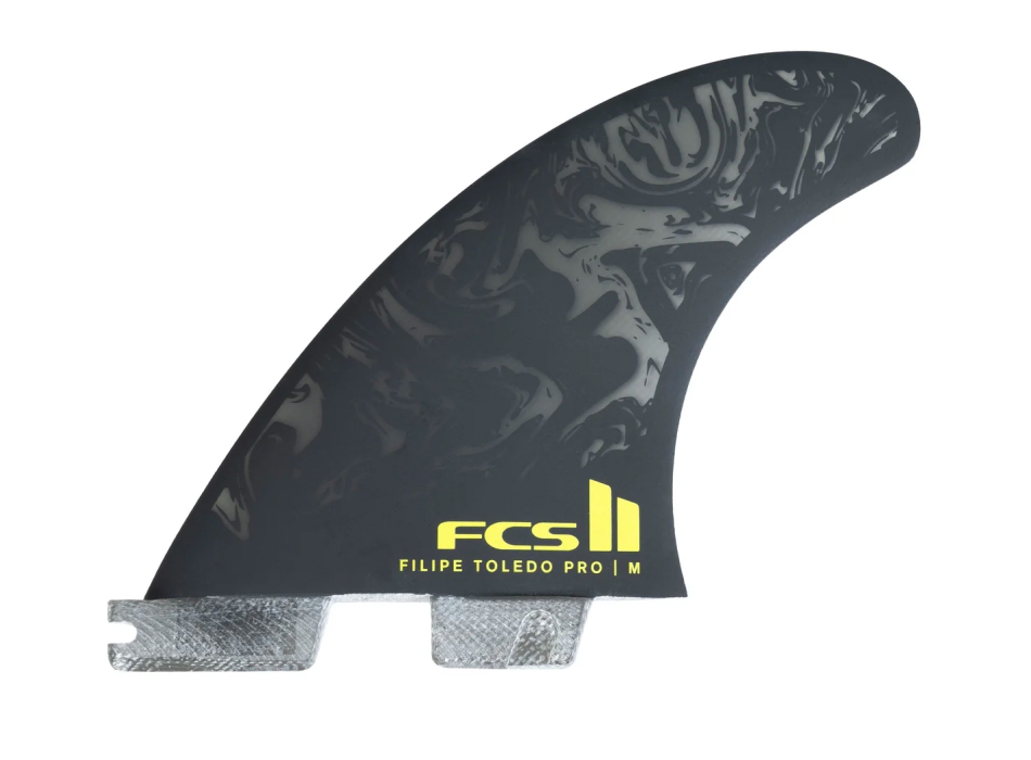 FCS II FILIPE TOLEDO PG PRO TRI FIN SET BLACK ACID