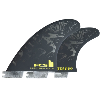 FCS II FILIPE TOLEDO PG PRO TRI FIN SET BLACK ACID
