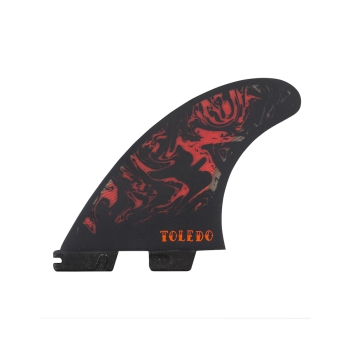 FCS II FILIPE TOLEDO TRI FIN SET BLACK RED