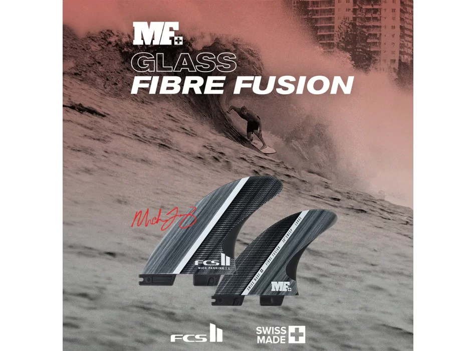 FCS II MICK FANNING GLASS FIBRE FUSION TRI FIN SET