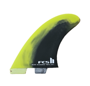FCS II MR MARK RICHARDS PC TWIN FIN SET 2+1 CYBER LIME BLACK