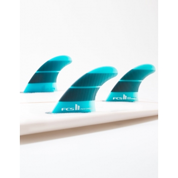 FCS II PERFORMER NEO GLASS TRI FIN SET LARGE TEAL GRADIENT