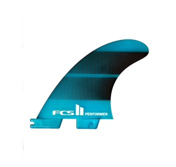 FCS II PERFORMER NEO GLASS TRI FIN SET LARGE TEAL GRADIENT