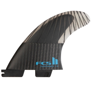 FCS II PERFORMER PC AIRCORE CARBON TRI FIN SET TRANQUILL BLU