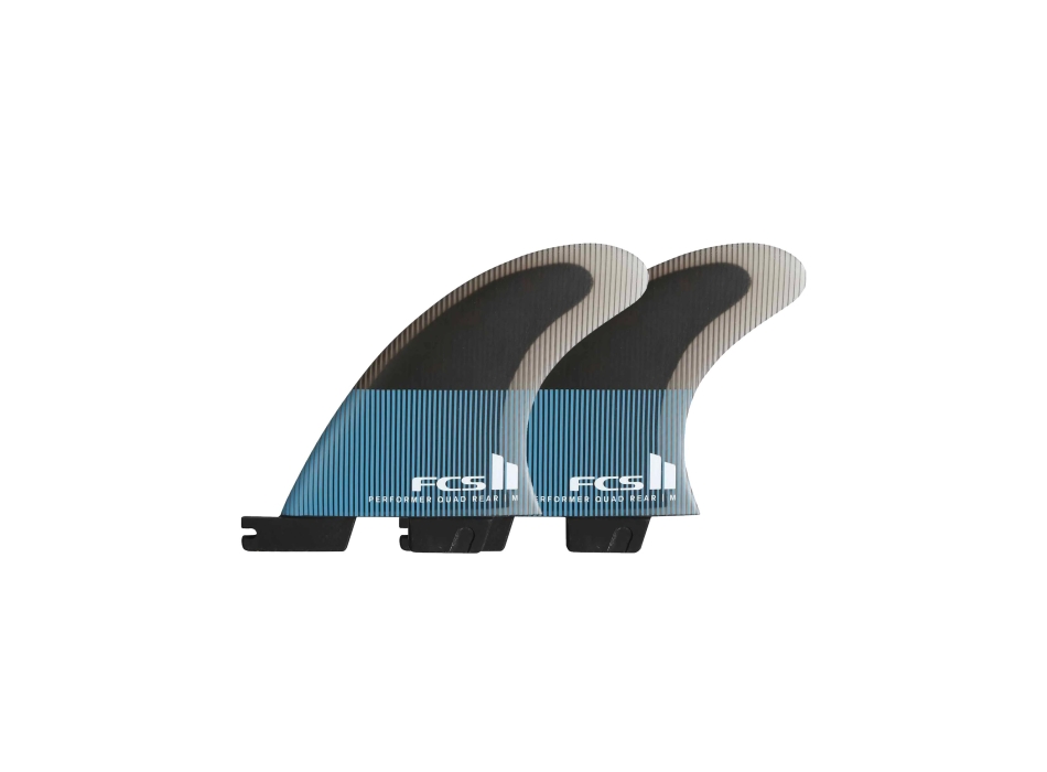 FCS II PERFORMER PC QUAD REAR FINS PINNE LATERALI TRANQUIL BLU