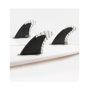 FCS II REACTOR PC CARBON TRI FIN SET BLACK CHARCOAL