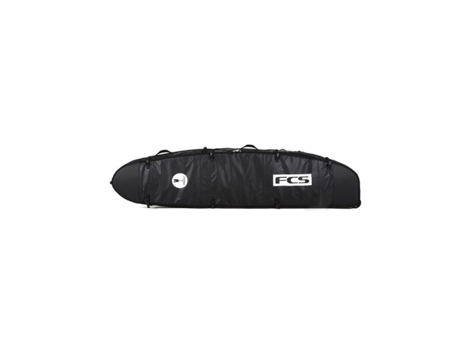 FCS TRAVEL 2 FUNBOARD 9'2" SACCA DOPPIA DA VIAGGIO CON RUOTE BLACK/GREY