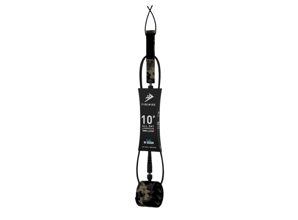 FIREWIRE LEASH ALL DAY 10' LONGBOARD REGULAR 7MM CAMO