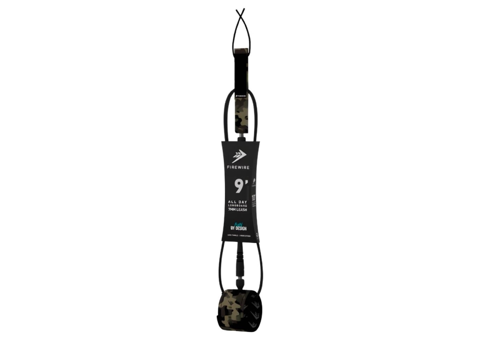 FIREWIRE LEASH ALL DAY 9' LONGBOARD REGULAR 7MM CAMO