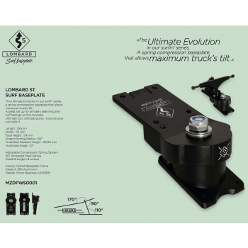 FLYING WHEELS LOMBARD SURF BASE PLATE 150MM PER SURFSKATE