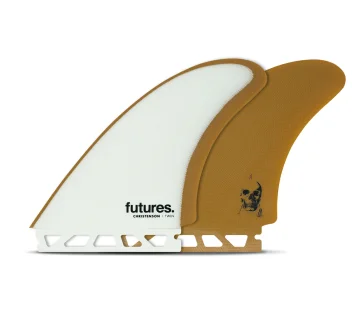 FUTURES CHRISTENSON TWIN FIN WHITE BROWN