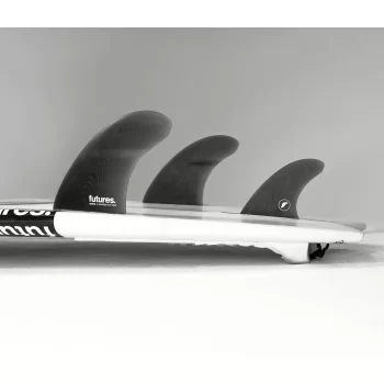 FUTURES FINS RASTA REVERSE FIBERGLASS TWIN+1 SMOKE