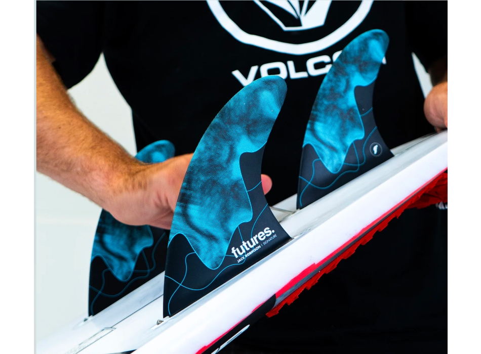 FUTURES JACK ROBINSON HONEYCOMB AQUA PINNE THRUSTER LARGE