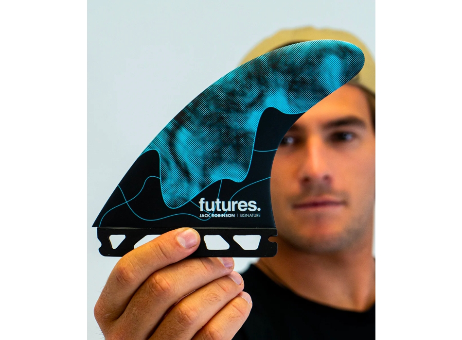 FUTURES JACK ROBINSON HONEYCOMB AQUA PINNE THRUSTER LARGE