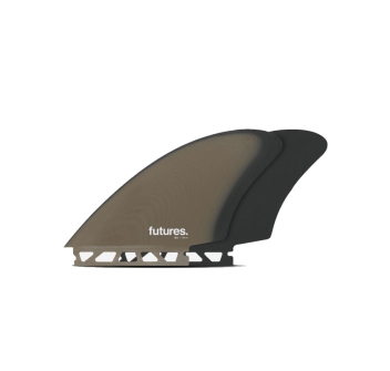 FUTURES K2 KEEL FIBER GLASS SOLID BLACK TWIN FIN SET