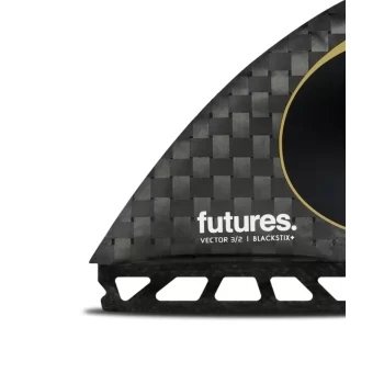 FUTURES PINNE 3/2 VECTOR BLACKSTIX THRUSTER GOLD MEDIUM
