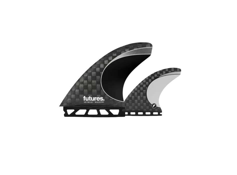 FUTURES PINNE 3/2 VECTOR BLACKSTIX THRUSTER SILVER LARGE