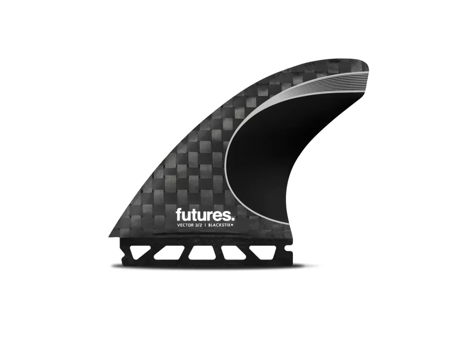 FUTURES PINNE 3/2 VECTOR BLACKSTIX THRUSTER SILVER LARGE