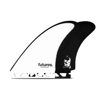 FUTURES PINNE CHRISTENSON TWIN FIN WHITE BROWN
