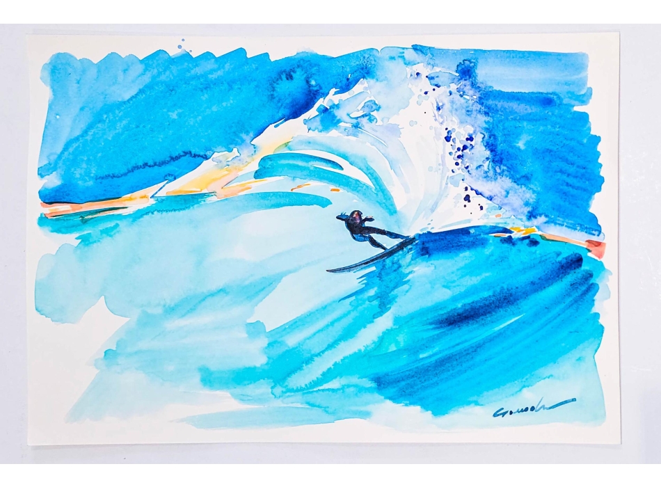 GANADU SURF ART ACQUERELLO 30x40 CM FINS OUT