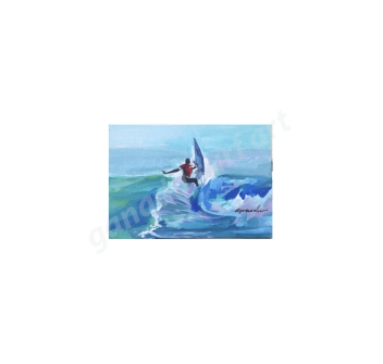 GANADU SURF ART ORIGINAL PAINTINGS OFF THE LIP 2 13X18