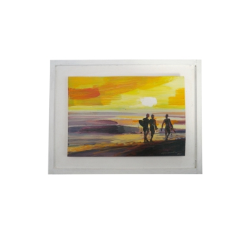 GANADU SURF ART ORIGINAL PAINTINGS SUNSET 10X20 2018