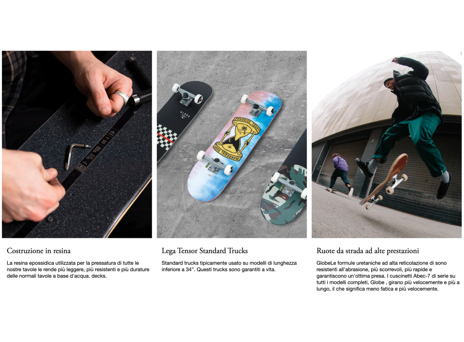 GLOBE 7.75" G1 FULL ON SKATE COMPLETO RED LINE