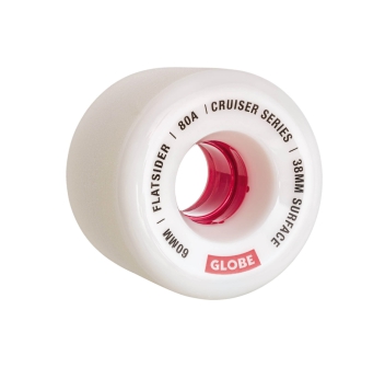 GLOBE FLATSIDER CRUISER RUOTE 60MM WHITE RED