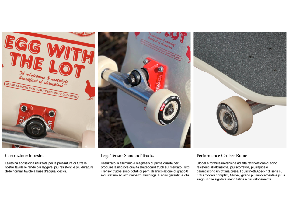 GLOBE SKATEBOARD 8.625" EGGY SKATE COMPLETO