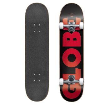 GLOBE SKATEBOARD G0 FUBAR 7.75" SKATE COMPLETO BLACK RED